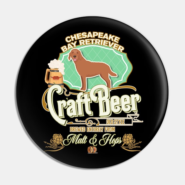 Chesapeake Bay Retriever Gifts - Beer Dog lover Pin by StudioElla