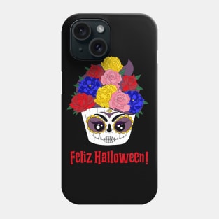 Cute and creepy espanol Halloween Catrina cupcake Phone Case