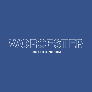 Worcester | United Kingdom | White Print T-Shirt