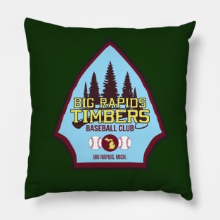 Big Rapids Timbers - Vintage Baseball Pillow