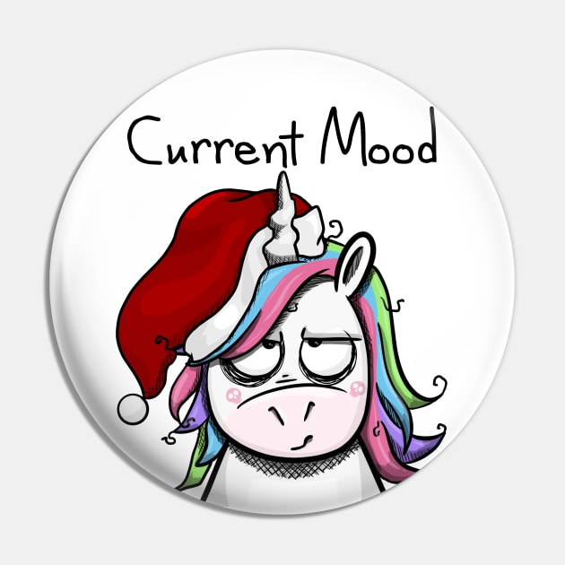 Christmas Unicorn in Quite a Mood - Light Pin by Fun4theBrain