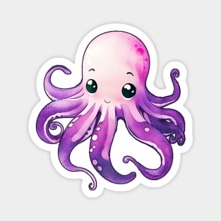Cute Purple Octopus Magnet