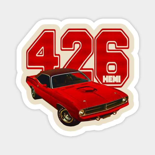 426 hemi cuda Magnet by retroracing