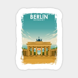 Berlin Germany Brandenburg Gate Vintage Travel Poster Magnet