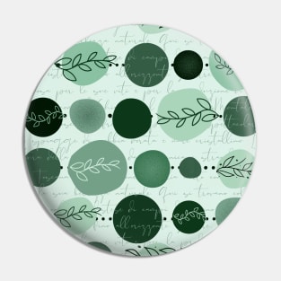 abstract circles pattern dark green Pin