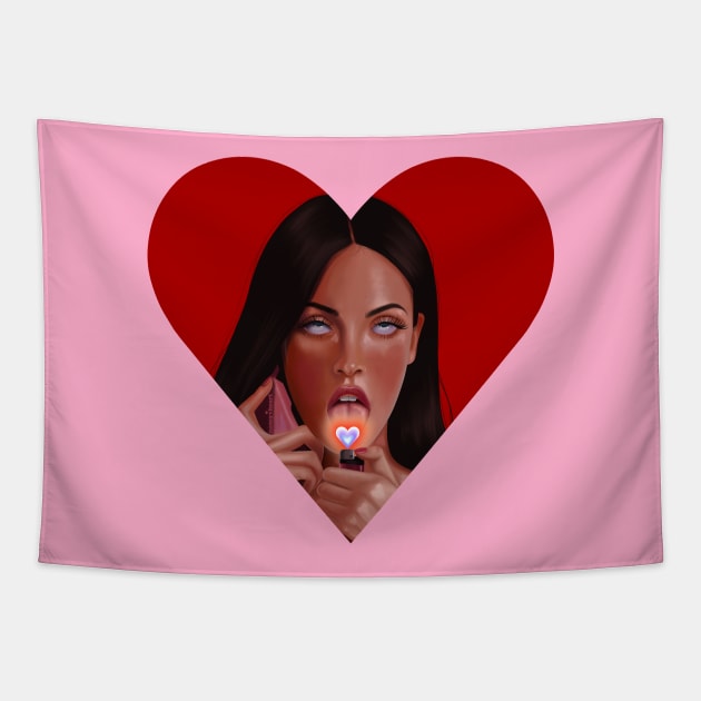 Jennifer’s Body Heart Tapestry by thelamehuman