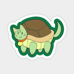 Green Cat Turtle Magnet