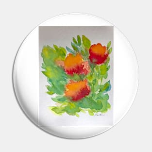 Abstracted Watercolor Botanical Floral Pin