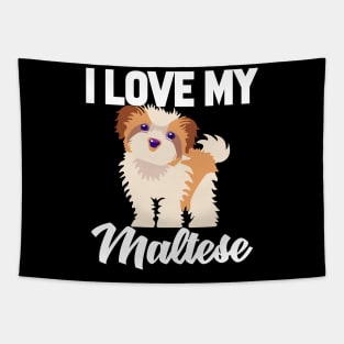 I Love My Maltese Tapestry