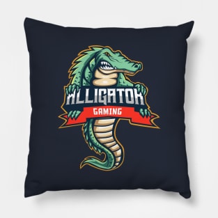 Alligator Illustration Design Pillow