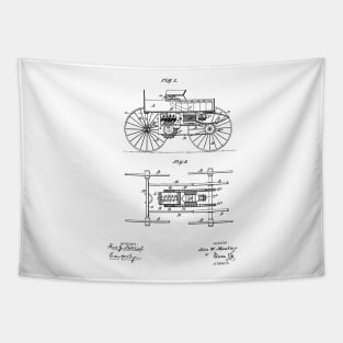 Electric Road Vehicle Vintage Patent Drawing Tapestry