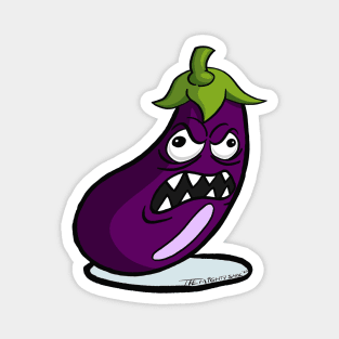 Angry Aubergine /Eggplant Magnet