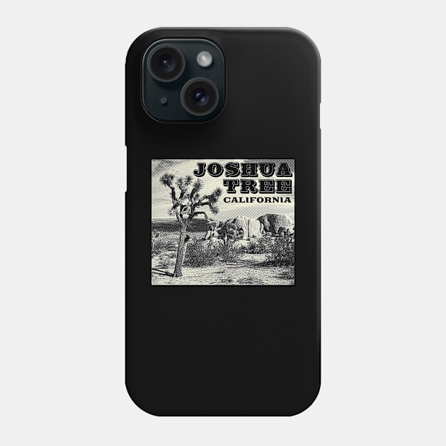 Joshua Tree National Park California Desert Vintage Retro Yucca Palm Yucca brevifolia Camping Climbing Phone Case by Shirtsurf