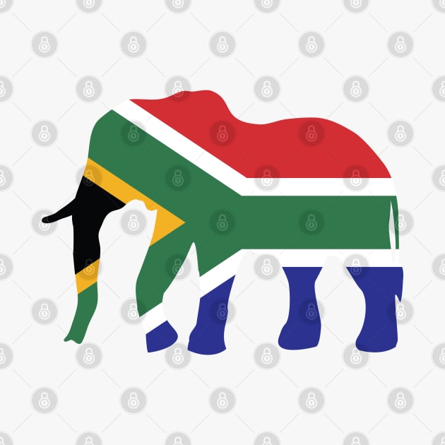 Elephant South Africa Flag by mstory