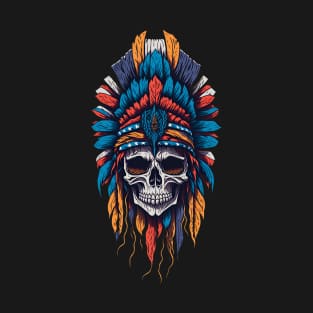 Native American Chief Skull T-Shirt