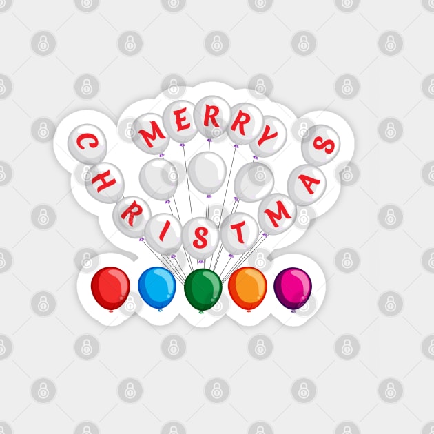 Merry Christmas Magnet by Madhur