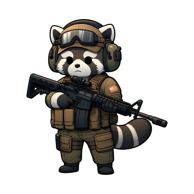 Tactical Tanuki by Rawlifegraphic