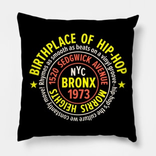 Bronx Hip-Hop - Celebrating 50 Years of Rap Music Pillow