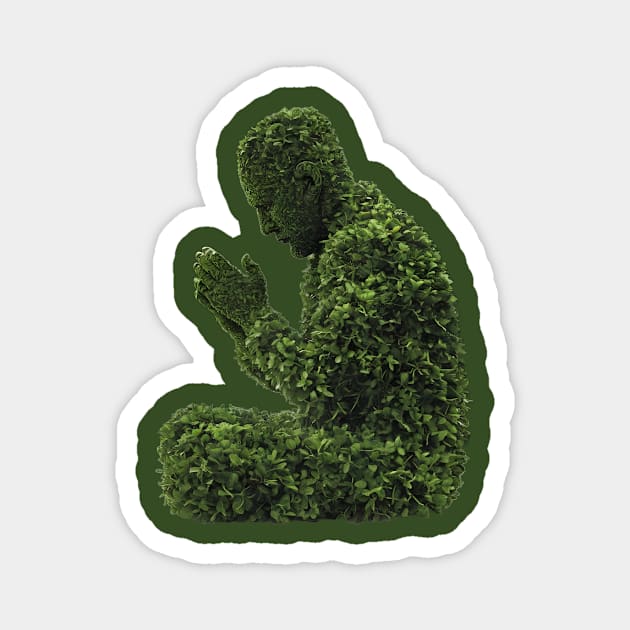 Mud Style Nature Prayer Pose Magnet by animegirlnft