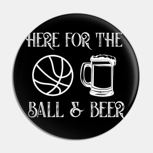 Balls & beer funny basketball alley sport drinking Pin