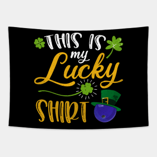 Bowling This is My Lucky Shirt St Patrick's Day Tapestry