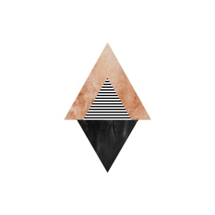 Minimal Geometric Triangles Art T-Shirt