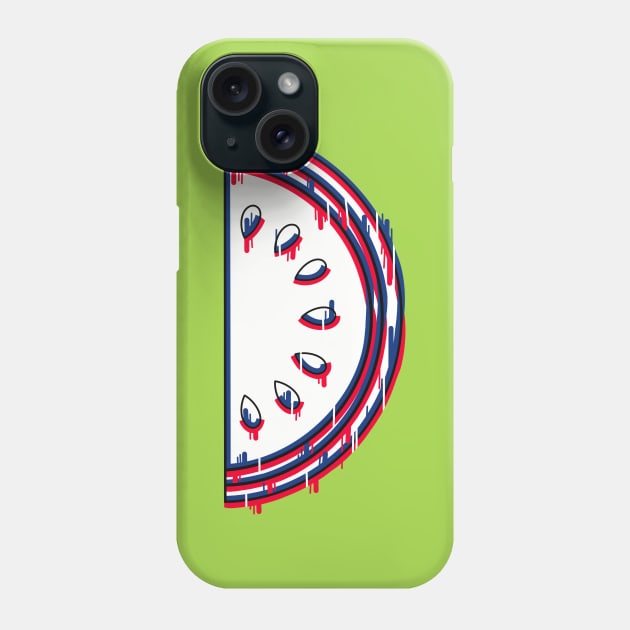 Watermelon with a glitch effect Phone Case by Fruit Tee