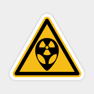 OldSalt Alien Radiation Caution Road Sign Magnet