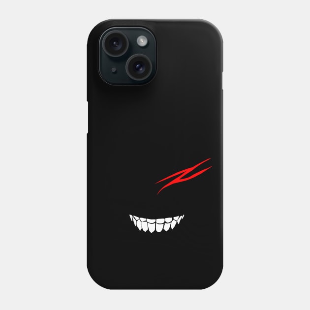 Gatsu Demon Armor Smile Phone Case by BlackWhiteRed