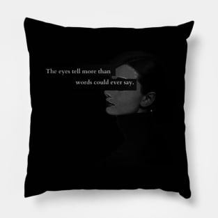 Vintage, retro, quote, aesthetic, black, black and white, classy, fashion, dark, inspiration, artsy Pillow