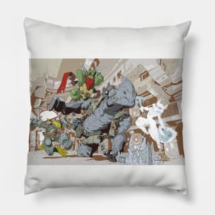 rocksteady rumble Pillow