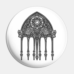 Black Gothic Cathedral Window Pin