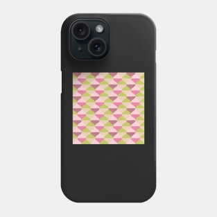 60s Retro vibes, pink and lime green pattern in ogee style Phone Case