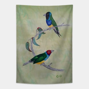 Australian Gouldian Finches Tapestry