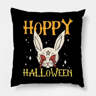 Hoppy Halloween Dead Bunny Halloween Pillow