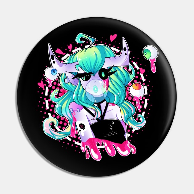 Eye pop bubblegum Pin by Yukipyro