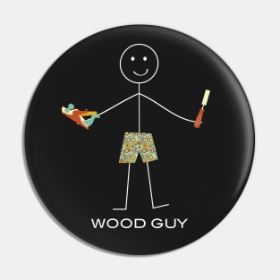 Funny Mens Woodworking Design Pin