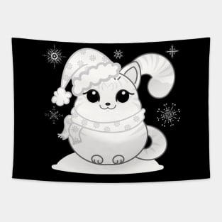 Snow Kitty Tapestry