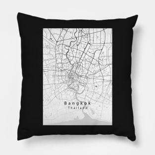 Bangkok Thailand City Map Pillow