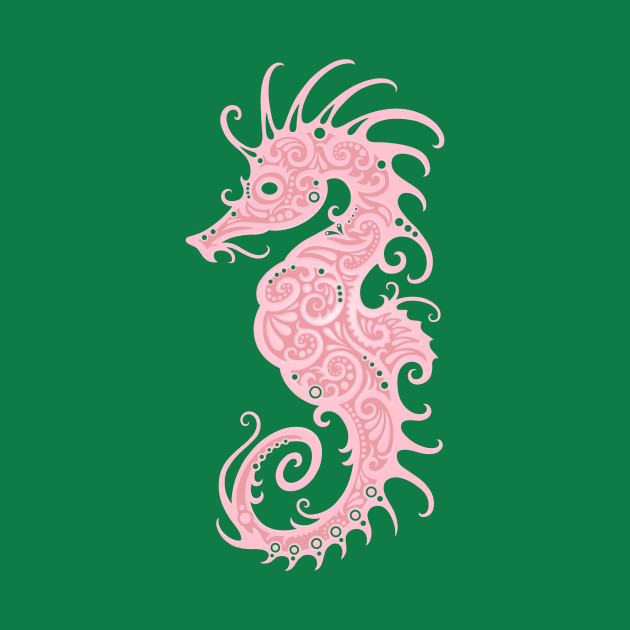 intricate pink tribal seahorse design seahorse t shirt teepublic