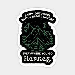 Happy Outdoors With A Radial Nature Everywhere You Go Magnet