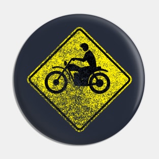 Motorcycle Xing (distressed) Pin