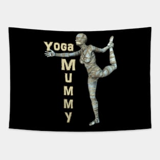 Yopga Mummy Standing Bow Pose Tapestry