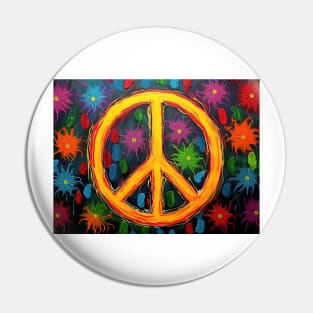 Hippie sign Pin