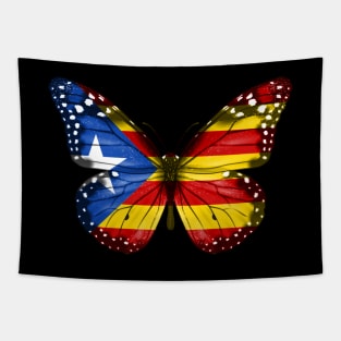 Catalan Flag  Catalonia Catalan Flag Butterfly Freedom - Gift for Catalan From Catolonia Tapestry