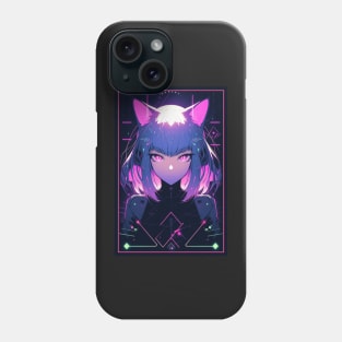 Anime Cat Girl | Quality Anime Design | Chibi Cat Girl Miaw | Manga Anime Art Phone Case