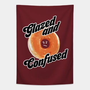 Glazed and Confused - funny vintage 70s donut design Tapestry