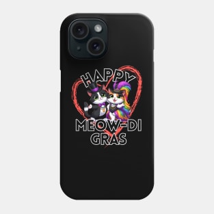 Happy Meow-di Gras Phone Case