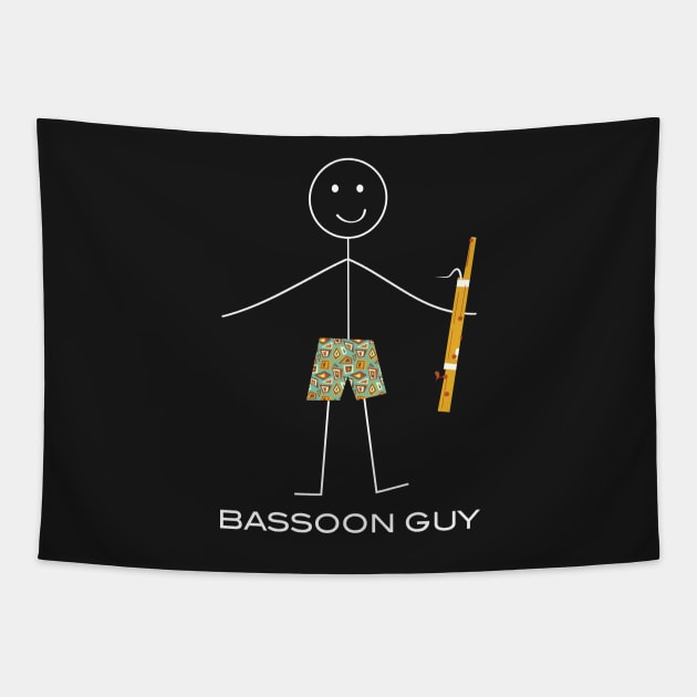 Funny Mens Bassoon Design Tapestry by whyitsme