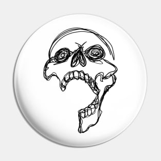 Skull One line Pin